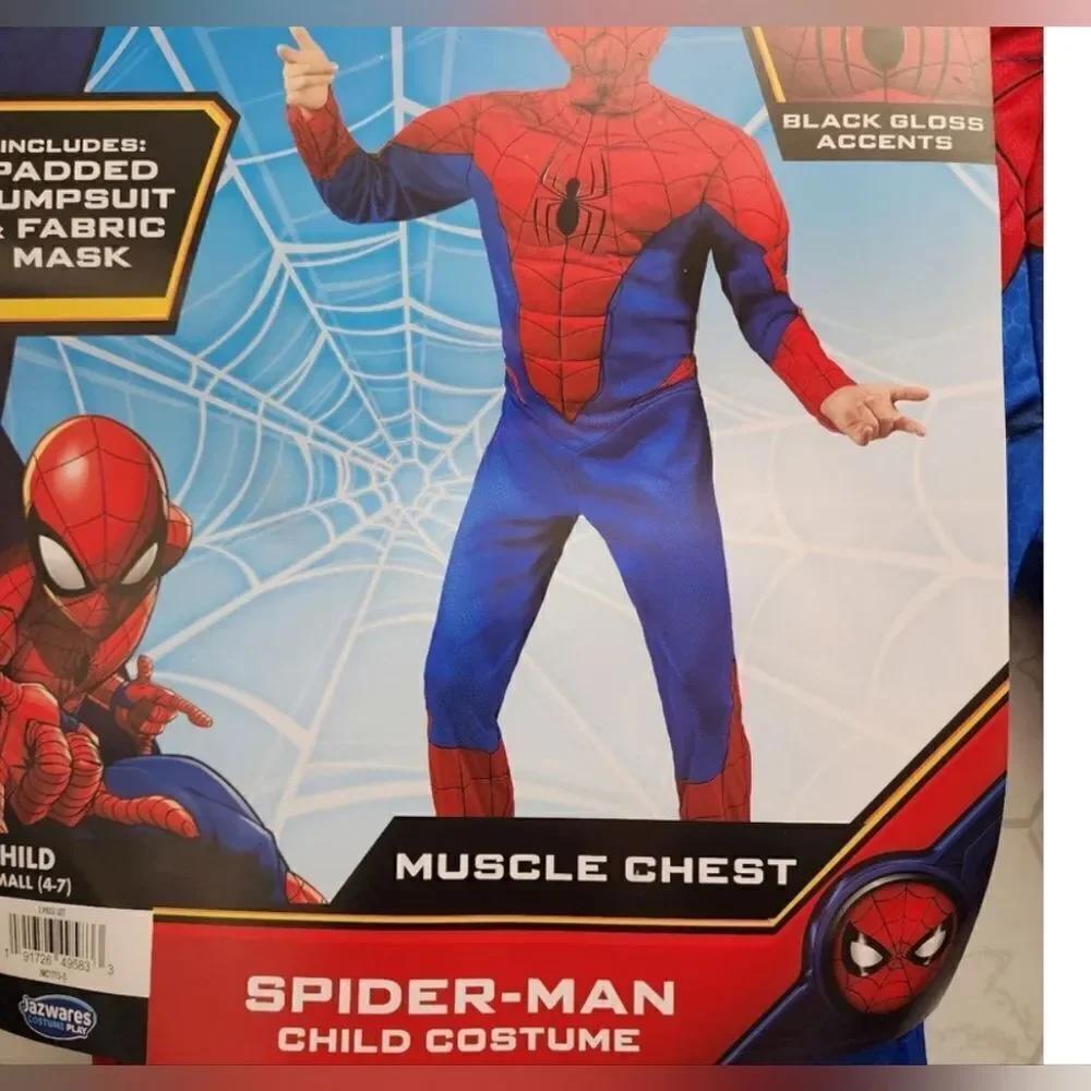 Nwt Toddler Officially Licensed Boys Marvel Spiderman Halloween Costume - Picture 3 of 4